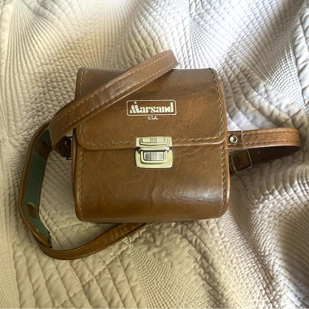 Vintage Leather Marsand Crossbody Camera Bag
